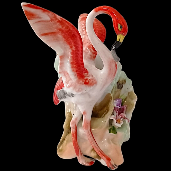 Vtg Flamingo MINI Vase Planter Japan Porcelain Succulent Air Plants Kitschy READ - Picture 11 of 16